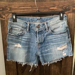 Abercrombie & Fitch distressed skinny shorts
